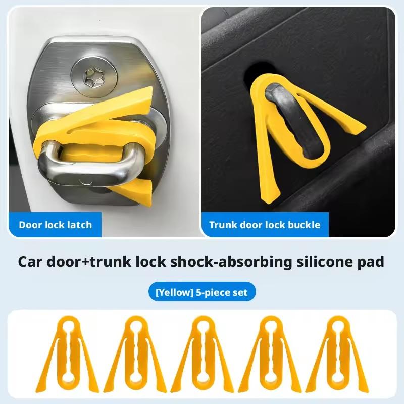 Silicone Car Door Latch Covers 4 Piece Shock Absorption Pad Noise Reduction Car Silicone Door Latch Protective Cover for Suv