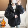 Women's Hooded Fleece Jacket 2025: Thick Lambswool Cardigan for Autumn/Winter