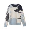 Sweet Blue Sky and White Clouds Top Bottoming Shirt Autumn and Winter Knitted Sweater Women