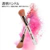 Cute and portable makeup brush set with a dedicated makeup pouch 4-in-1 (pink)