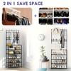 Multifunktionaler Stand-Garderobenständer mit 5-stufigem Schuhregal 60cm für Schlafzimmer Flur