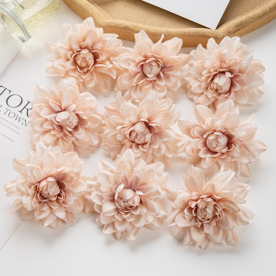 5/10Pcs Artificial Flowers Silk Chrysanthemum DIY Gifts Box Scrapbook Wedding Arch Home Garden Decor Christmas Wreaths Clearance