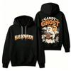 Halloween Cute Ghost Hoodie Funny Cartoon Candy Magic Ghost Print Pullover Casual Streetwear Costume Party Autumn Holiday Gift