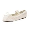 Fashion Mary Jane Shoes Women's Shoes Round Toe Plus Size Women's Shoes Bow Silk Satin Ballet Flats  Spring/Autumn Flats Women Shoes