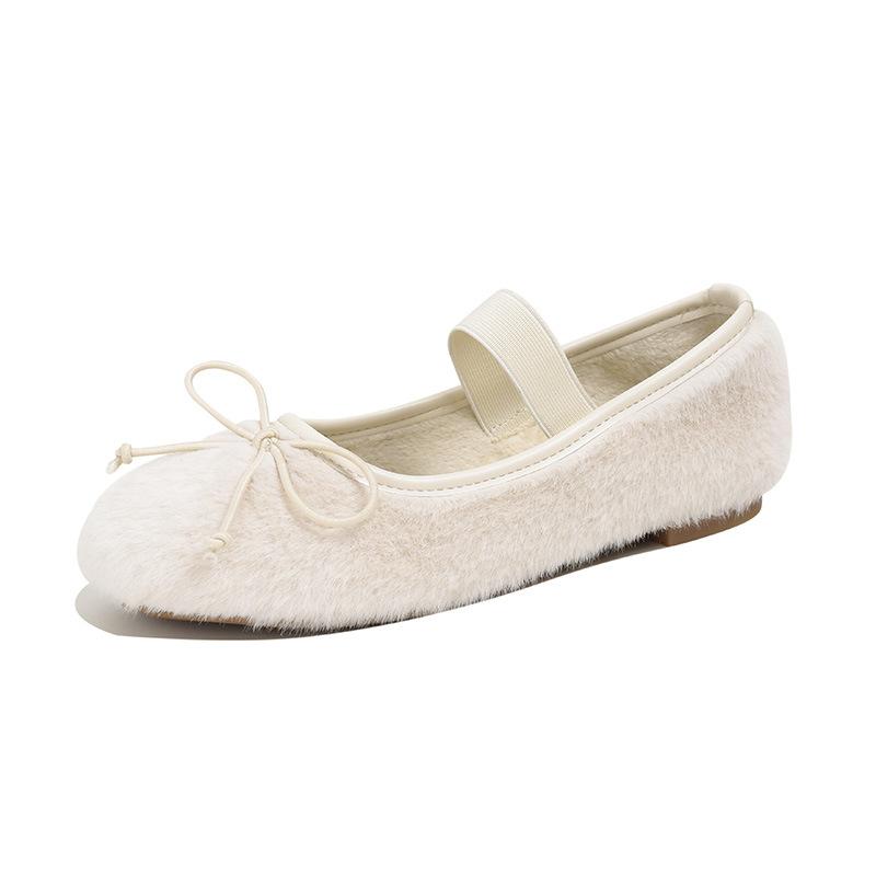 Fashion Mary Jane Shoes Women's Shoes Round Toe Plus Size Women's Shoes Bow Silk Satin Ballet Flats  Spring/Autumn Flats Women Shoes