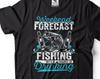 Funny Fishing T-Shirt: Weekend Forecast Drinking Shirt
