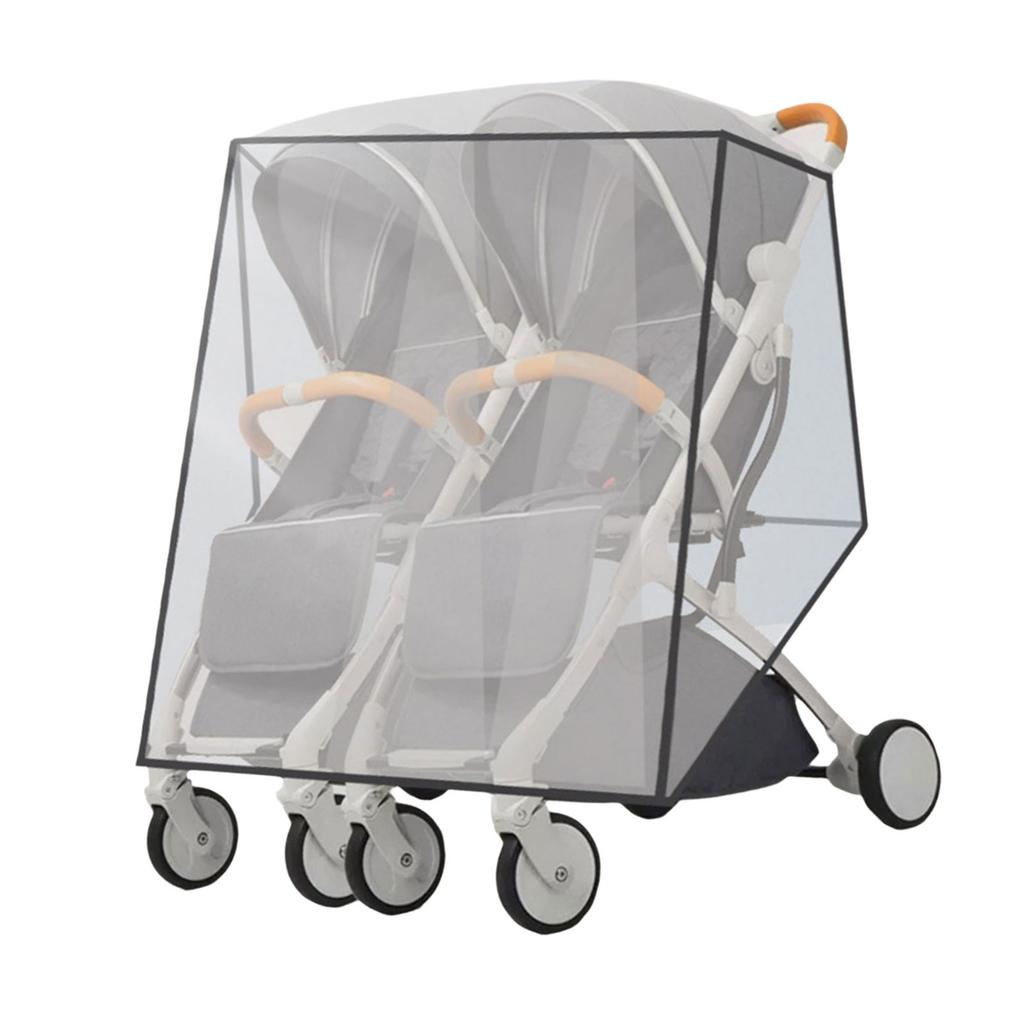 Twin Baby Strollers Raincoat Waterproof Full Wrap Case Protector Windproof Pram Cart Protective Sleeve for Outdoor Use