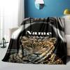 Custom Leopard Crown Home Customize Your Name Blankets Comfortable Soft Lightweight Allseason Multipurpose Blanket For Picnics Sofas Offices Beds