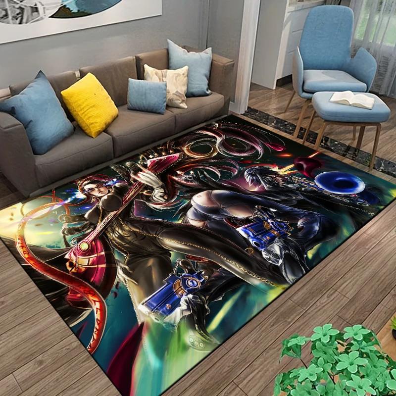15 Size Bayonetta-game Pattern Rug for Living Room Bathroom Mat Creative Door Mat Bedroom Home Decor Rug Home Accessories