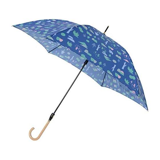 Mabu Long Umbrella Forest Blue mozmabu Collaboration UV Protection Slim Jump Umbrella SMV-40472
