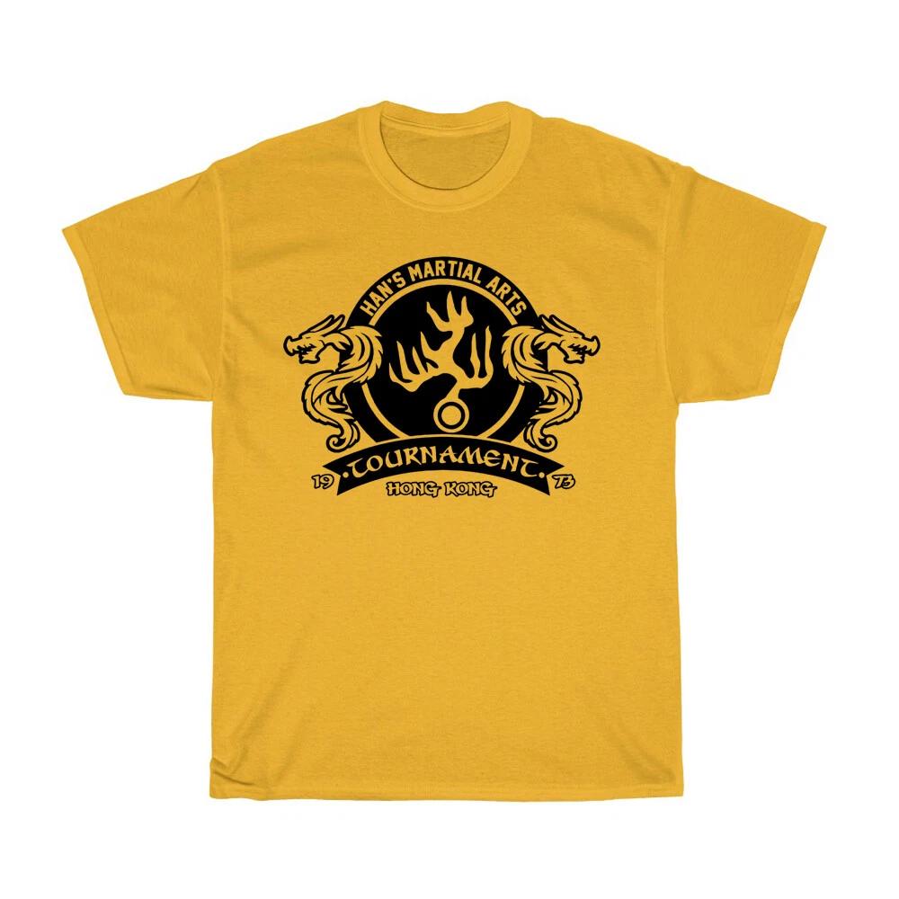 Men s and Women s T-shirts Han s Martial Arts Tournament Enter The Dragon Yellow XXL