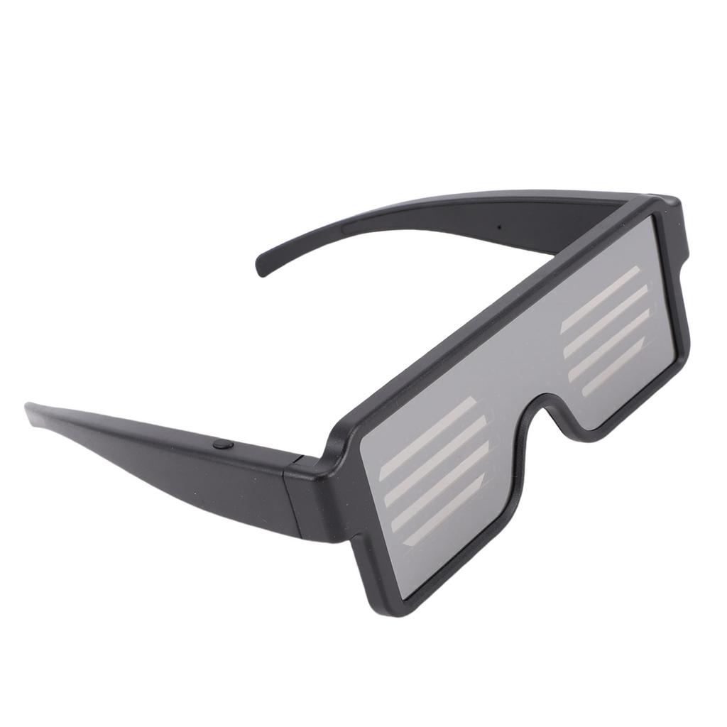 Dynamic LED Glowing Glasses USB Rechargeable Light Up Glasses White Light with Flashing Neon 11 Patterns