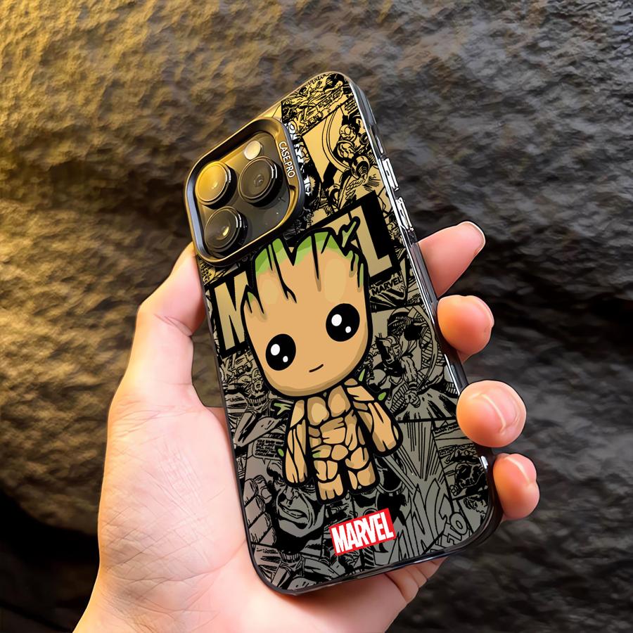Marvel Groot Deadpool Hülle Handyhülle für Apple iPhone 15 Pro Max 16 Pro 14 Pro 13 12 11 Pro Max 14 Plus Schutzhülle Weiche Schale