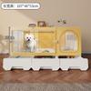 Villa per Cani Piccoli con Toilette Gabbia Trasparente Panoramica per Animali Domestici Suite Monostanza Casa per Animali Domestici Spaziosa Separazione Sistema di Canile per Cani