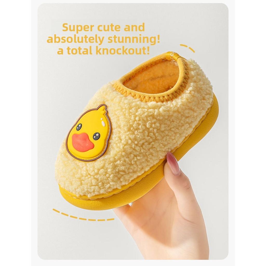 Dětské bavlněné boty, roztomilé zimní domácí boty pro chlapce a dívky, dětské kojenecké měkké podrážky, protiskluzové a teplé plyšové bavlněné boty