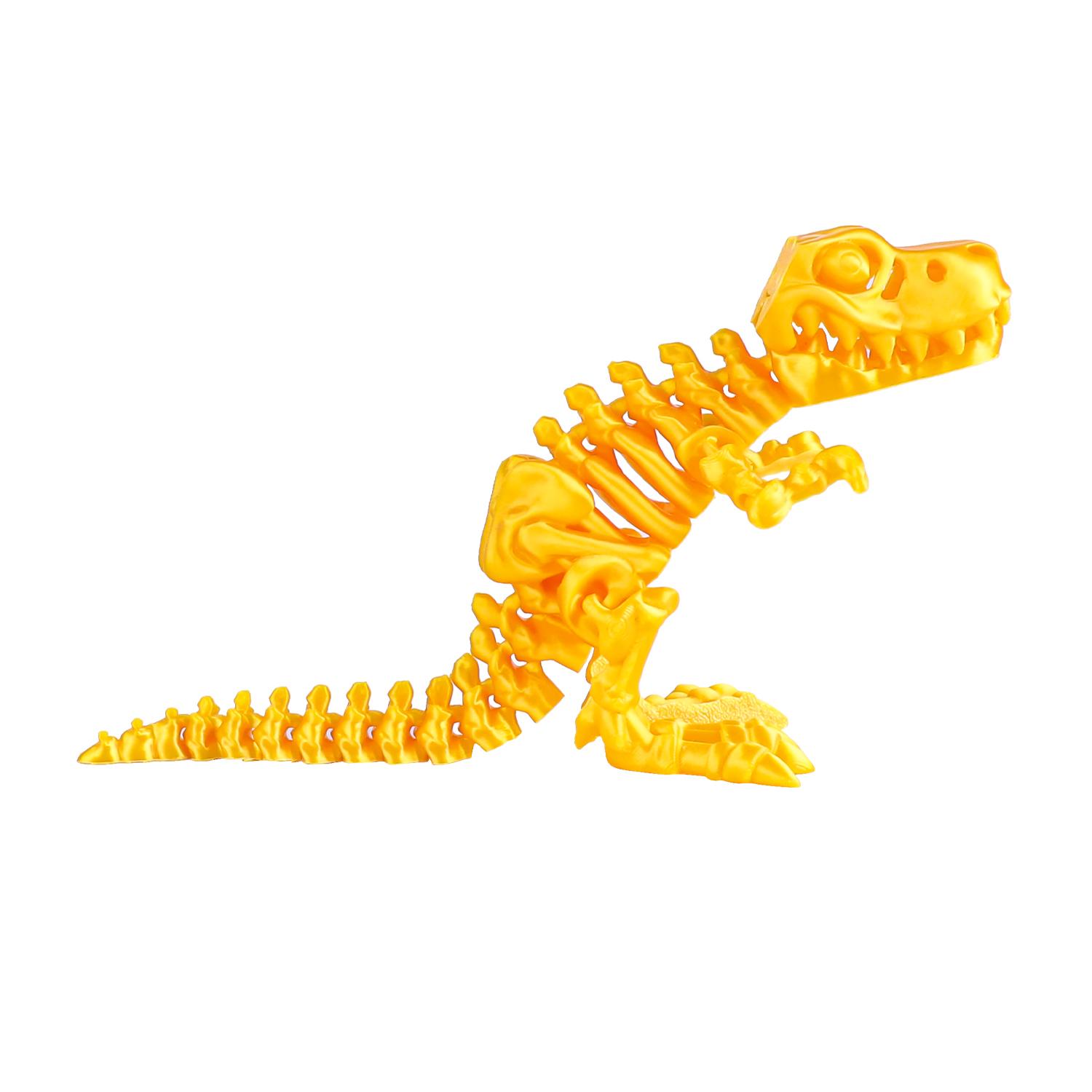 

3D Printed Tyrannosaurus Rex Dinosaur Model W/ Movable Joints, Poseable Tail & Limbs, Realistic Desk Decor, Gift For Dino Lovers One Size золотой