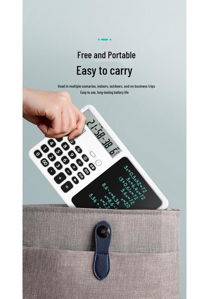 Rechargeable LCD Drawing Board & Scientific Calculator with Solar Power