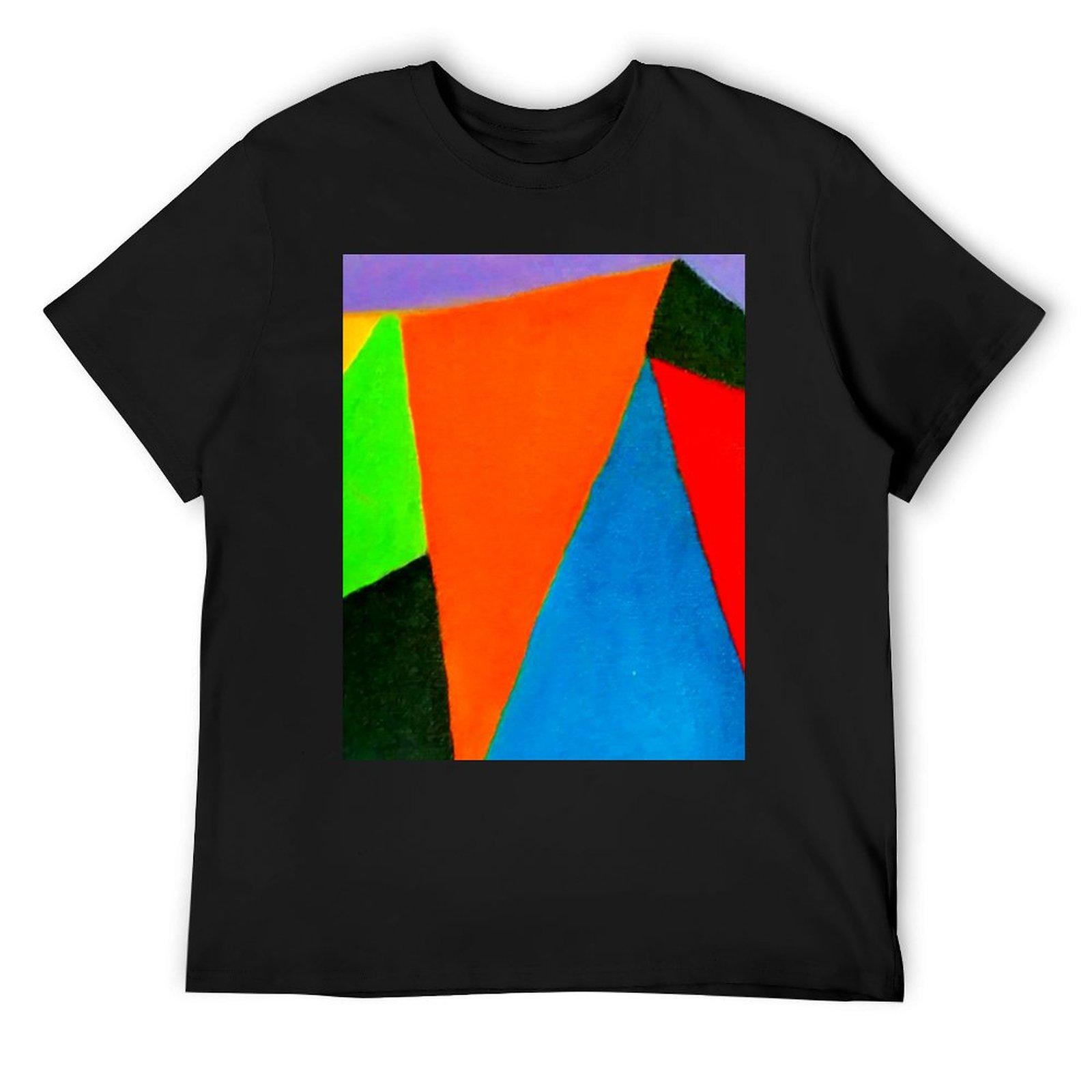 

Multi-Colored Triangles T-Shirt vintage anime clothes baggy shirts T-shirts for men cotton 4XL