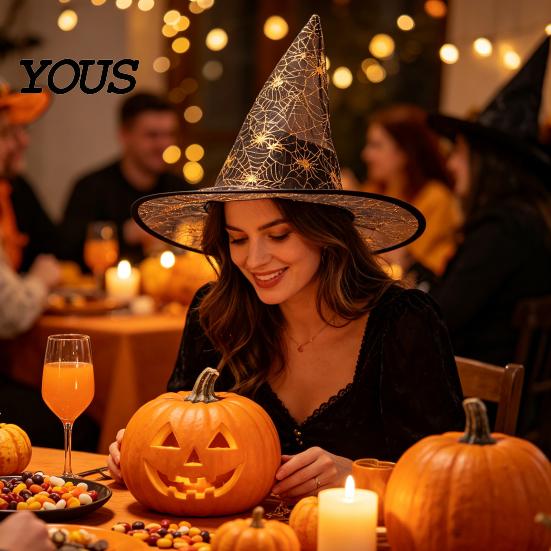 Magician Costume Hat Cone-shaped Transparent Organza Witch Hat, Lightweight Halloween Accessory Cosplay Props for Girls Wizard Party Decorations