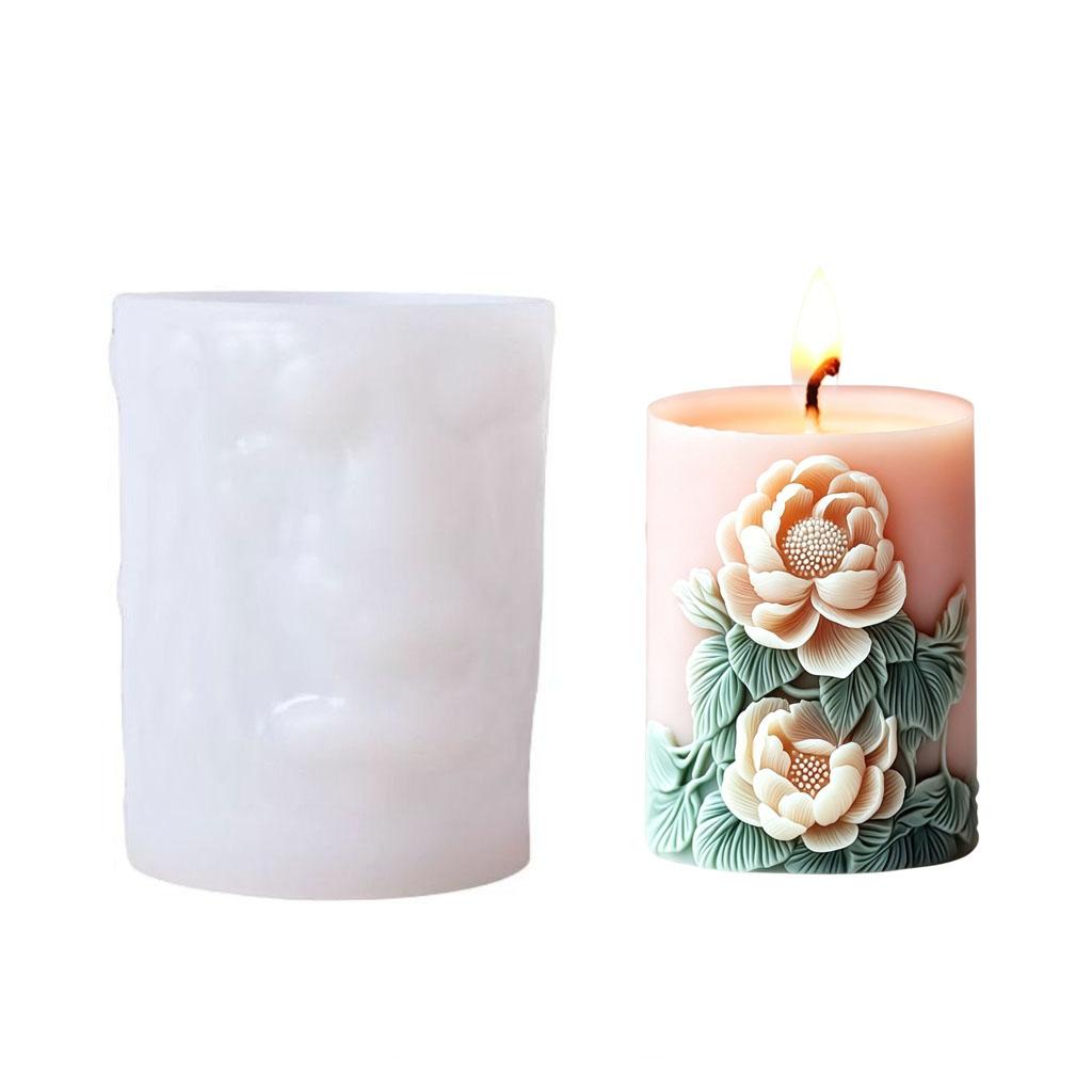 3d Rose Candle Mold Decorative Embossed Flower Candle Mold Handmade Candle Mold Irregular For Aromatherapy Living Room Study белый