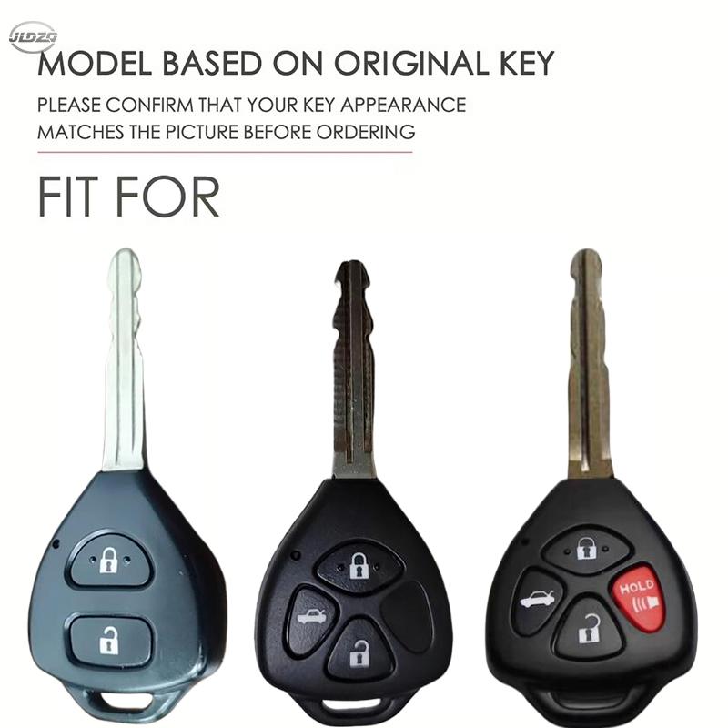 Silicone Car Key Case Cover For Toyota Auris HiLux Corolla Fortuner Prado Verso Camry Yaris Vitz Vios Ractis 2/3/4 Button