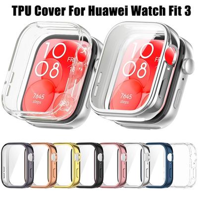 TPU moale acoperit complet pentru husa Huawei Watch Fit 3 Bumper pentru husa Huawei Watch Fit3 Prevenire husa Full Fit 3 Protector de ecran