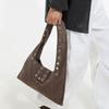 Retro Rivet Bag Armpit Motorcycle Style Hand Dumpling Niche Design One-shoulder Tote