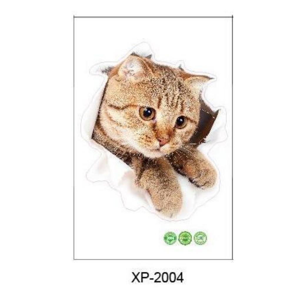 Various Cute Kitten Animal Cartoon Cat Wall Sticker 3D Vivid Baby Kid Room Bathroom Decors  Toilet Sticker