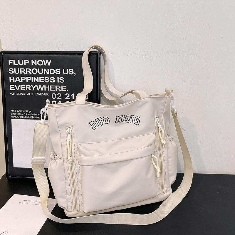 

Сумка Многофункциональная сумка Новая вместительная сумка для студентов, простая, модная и универсальная сумка-тоут большой вместимости one size fits all белый