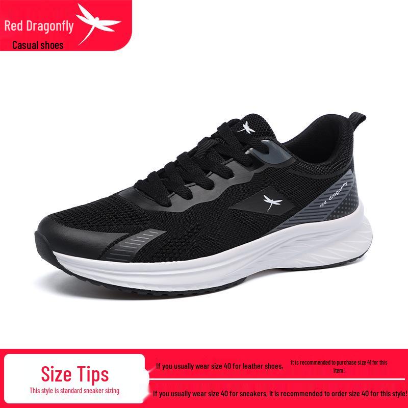 Red Dragonfly Men s Lightweight Breathable Flyknit Running & Casual Shoes 43