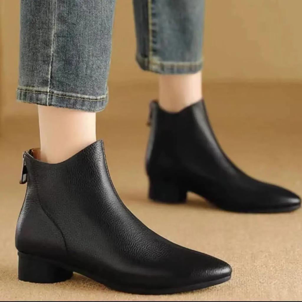 Fashion Woman Short Shoes Zip Elegant With Low Heels Booties Office Plain Sale Fashion 2025 Y2k Comfortable Hot Ankle Boots for Women