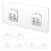 Efficient Clear Plastic Hooks With User Friendly Materials Easy Peeling Off Adhesive For Bookshelves Cabinet Door