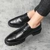 Men's Shoes Large Size Platform Brock Leather Shoes Men's Spring and Autumn New Business Dress Casual Shoes Foreign Trade Loafers