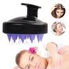 Silicone Scalp Massage Brush for Hair Washing Soft Head Scrubber for Deep Cleaning Exfoliating Gentle Dandruff Removal Brush for Home Travel