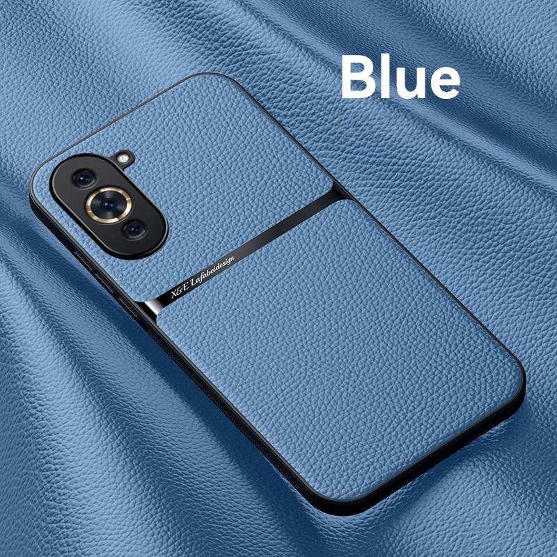 For Hauwei NOVA 10 Case Magnetic Car Holder Silicone Phone Case For Huawei Nova 10 Pro 10Pro Nova10Pro Luxury Leather Back Cover