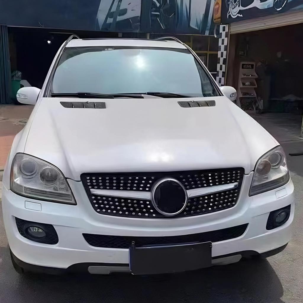 Front Mask Grille Bumper Grill Hood Mesh Modification For Mercedes Benz ML W164 2005-2011 GT Diamond Style Tuning Accessories