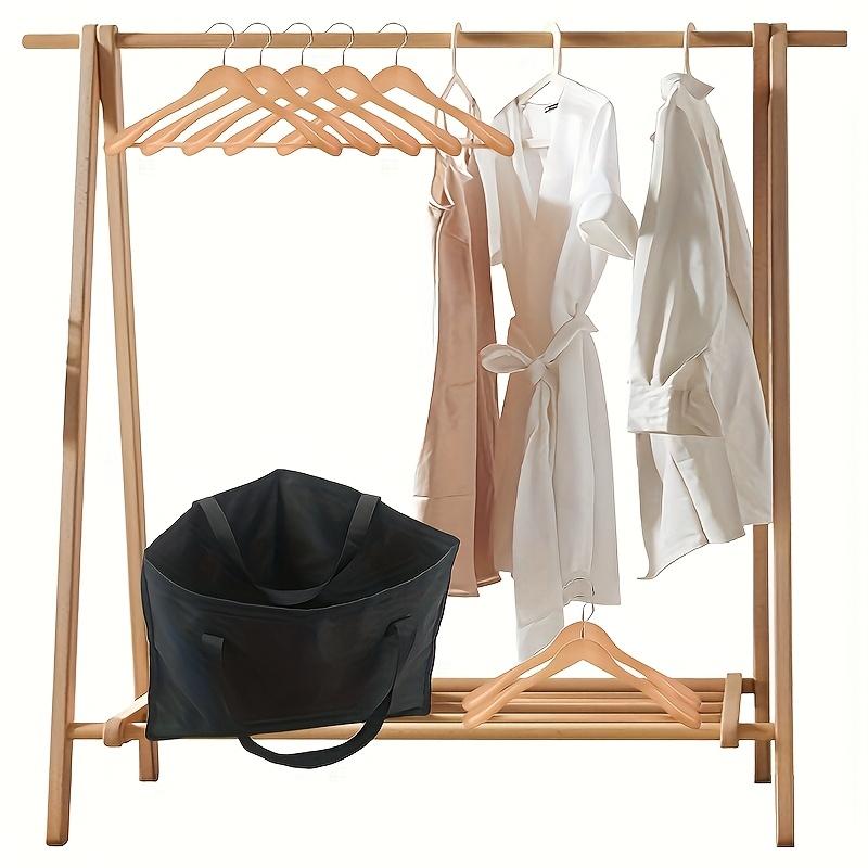 1pc Triangular Hanger Storage Bag With Handles Foldable High-Capacity Storage Bags For Space-Saving Clothes Hanger Accessories