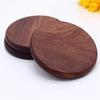 1 sottobicchiere in legno massello di noce, rotondo, in faggio, resistente al calore, per tè e caffè, tovagliette in legno, 8,8 cm/3,46 pollici