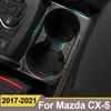 Para Mazda Cx-5 Cx5 2017 2018    Interior Do Carro Suporte De Copo Água Traseira Quadro Cobre Guarnição Decorativa Adesivo Acessórios