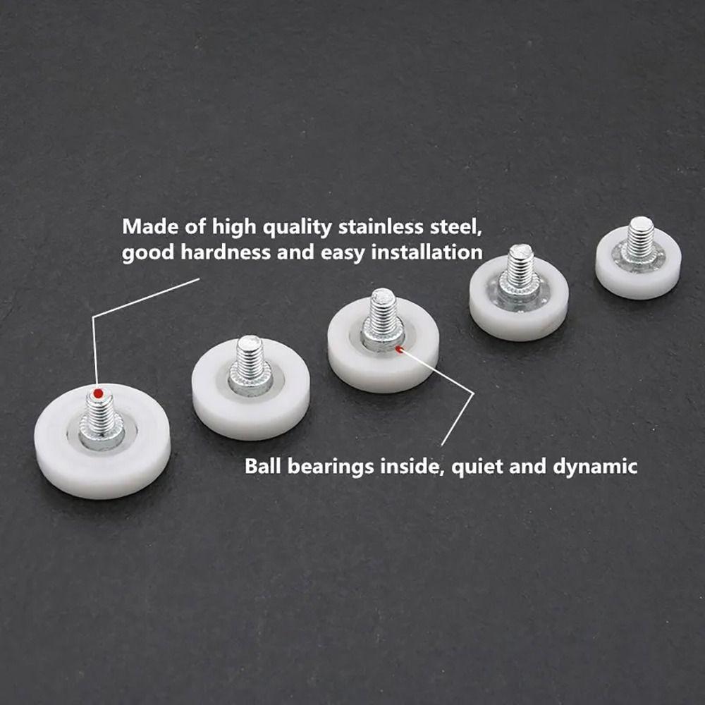 1Pcs With Screw Cabinet Moving Wheel Flat Sliding Door Roller Drawer Bearing Pulley  Furniture