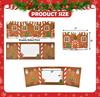 10 Pack Christmas Gingerbread House Greeting Cards Gift (10 Cards + 10 Envelopes) Tri-Fold Double-Sided Holiday Party Decoration Cards
