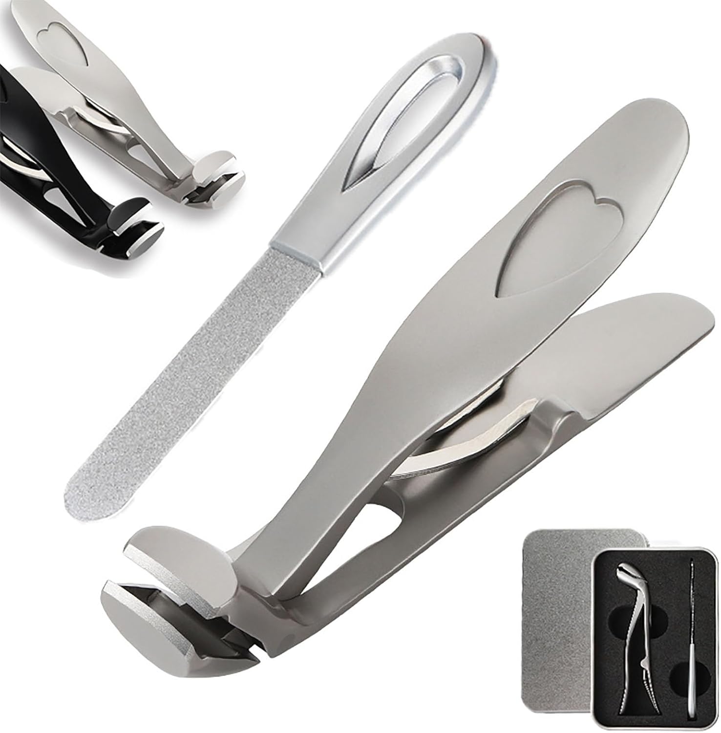 

Cumuul ClipMaster Pro, Кусачки для ногтей, ClipMaster, Кусачки для ногтей со сверхширокими диагональными челюстями, Профессиональные сверхмощные кусачки для ногтей на ногах, Кусачки для ногтей серебряный