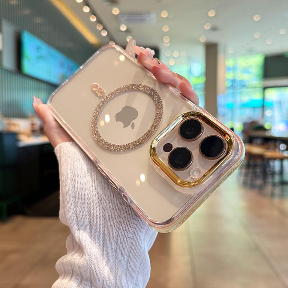 Bling Bling Glitter Silicone Phone Case For iPhone 15 14 13 12 11 16 Pro Max 14 15 16 Plus Protector Shockproof Cover
