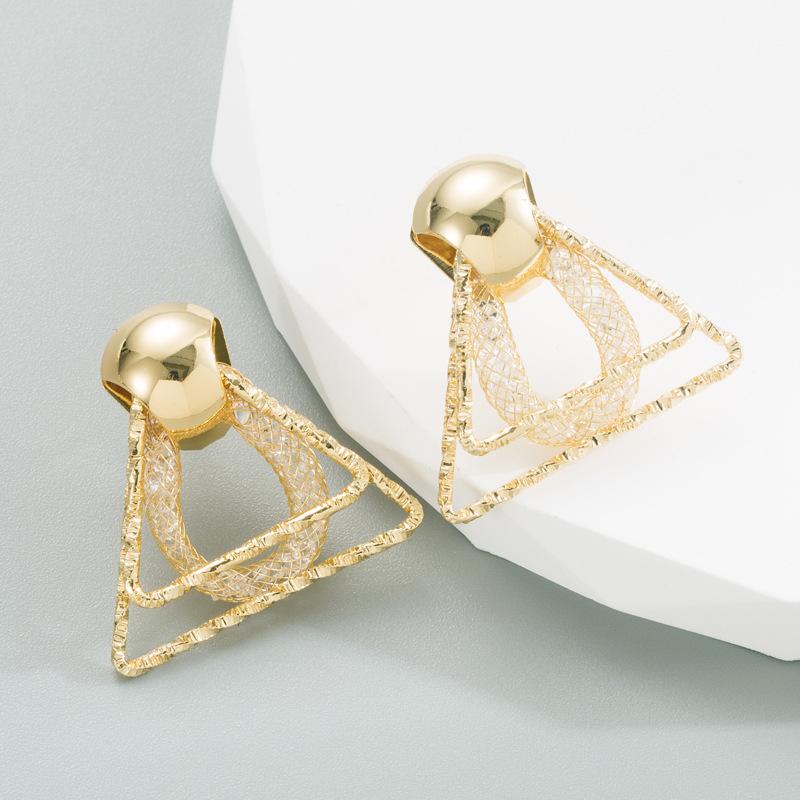 

Женские серьги-кольца в богемном стиле О-образной формы, креативные рисовые бусины, преувеличенные аксессуары, серьги OneSize золотой