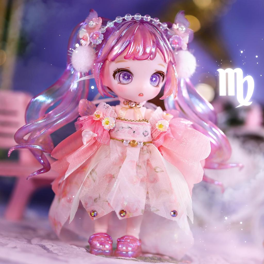 ICY Fortune Days 13cm bjd doll anime style doll perfect for DIY girl doll - set, gift, decoration, exercise, collection, 8+(Virgo)