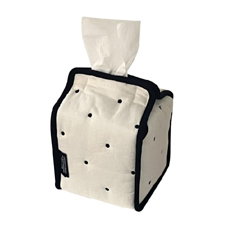 Striped Cotton Standing Tissue Dispenser Easy Cleaning Designs Space Saving Storage Solution for Countertops