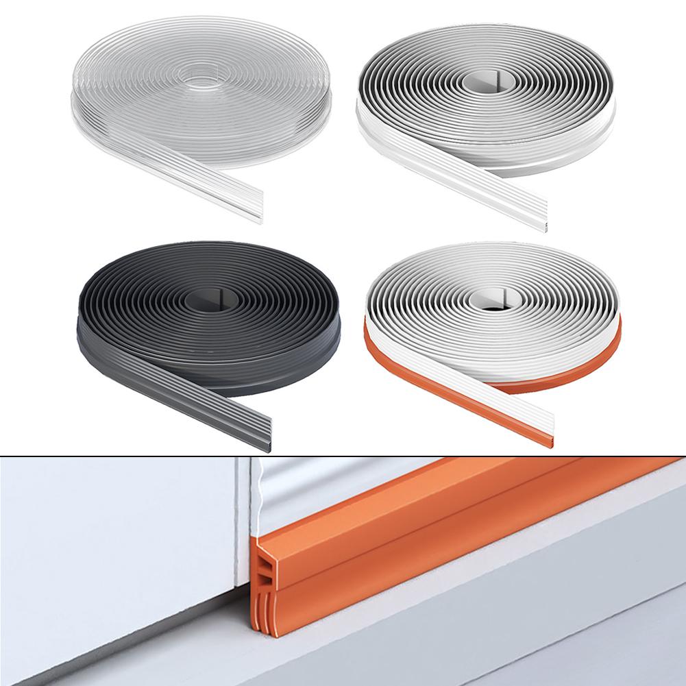 Noise Reduction Solution 4 Meters Roll Draft Excluder Easy Installation Strip Hard And Soft TPE Materials Quick Tear-off Feature