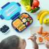 Kids Bento Box 4 scomparti a prova di perdite BPA Free contenitore portatile per il pranzo per bambini ragazzi ragazze