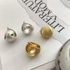 925 Silver Korean Geometric Ball Drawing Earrings Simple Temperament Exquisite Sexy Jewelry Gift Hoop Earrings