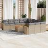 VidaXL Garden Lounge Set with Cushions 12 Pcs Beige Braided Resin 3224351
